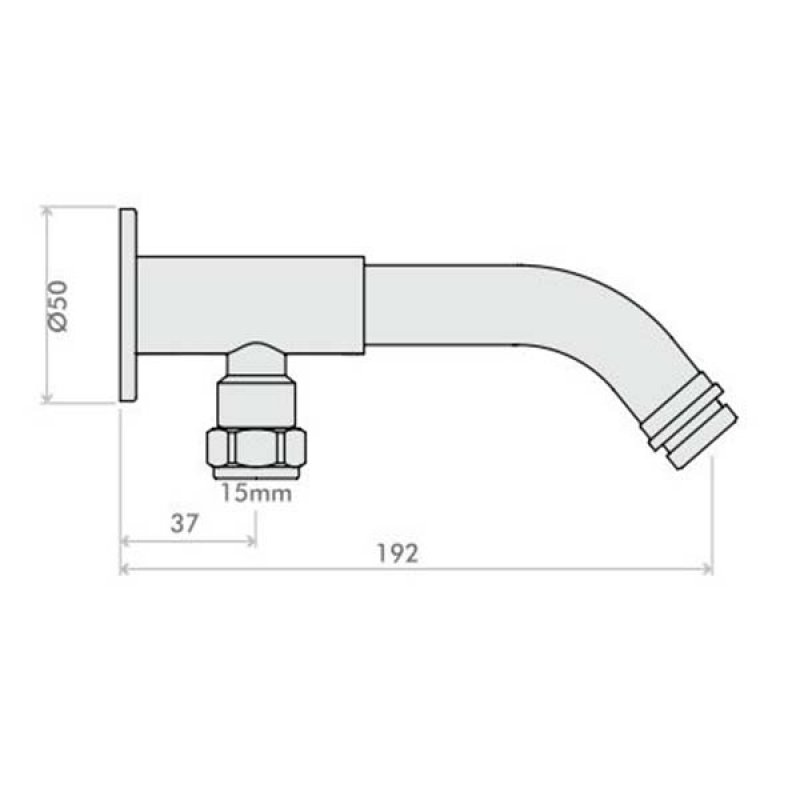 Inta Intacept Bottom Entry Shower Arm Chrome