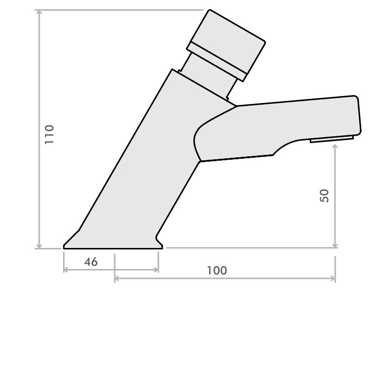 Inta Flow Time Adjustable Non Concussive Anti-Block Basin Mounted Tap - Chrome