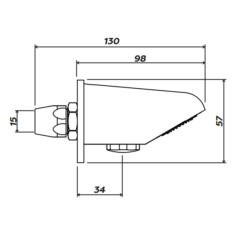 Inta Vandal Resistant Standard Shower Head