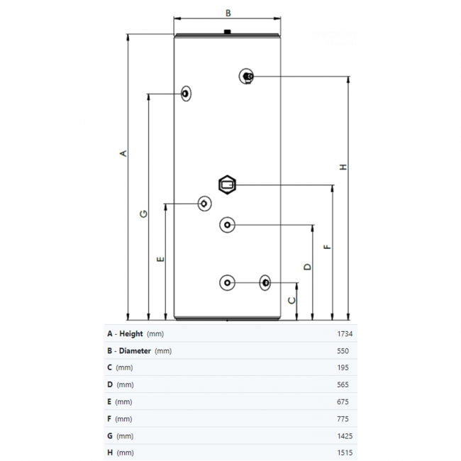 Joule Invacyl Standard In-Direct Unvented Cylinder 250 Litre - Stainless Steel