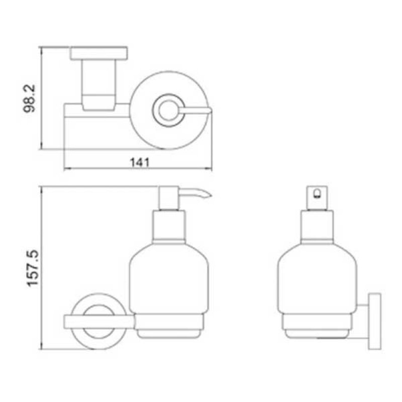 JTP Cora Soap Dispenser and Holder Chrome