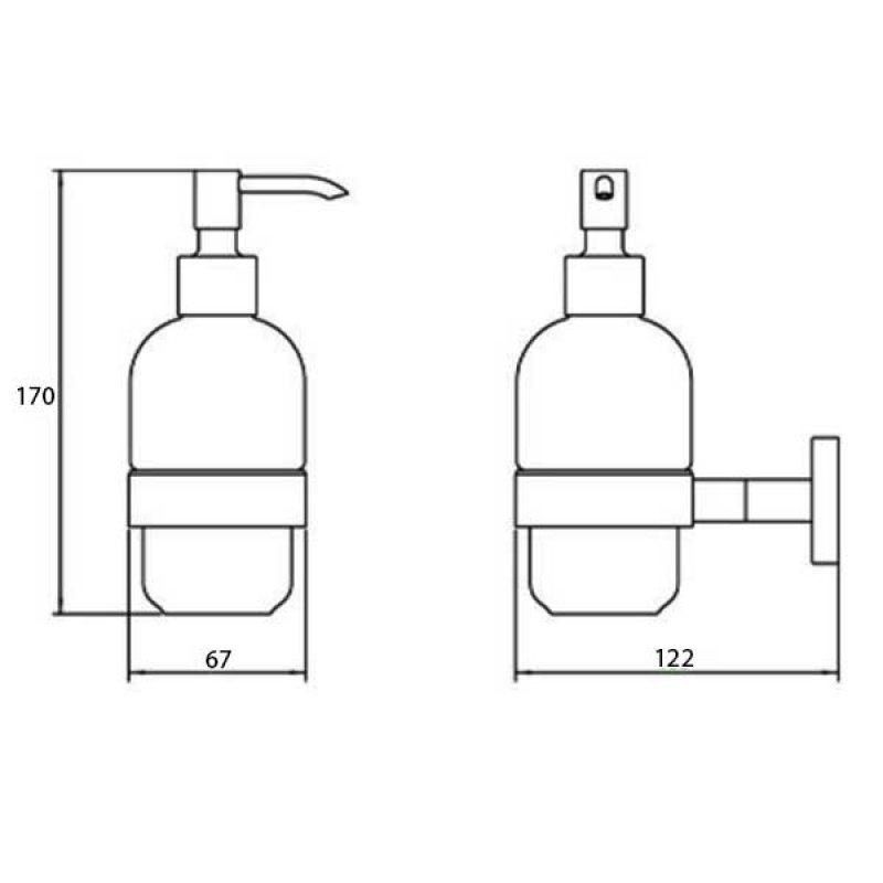 JTP Mode Soap Dispenser and Holder - Chrome