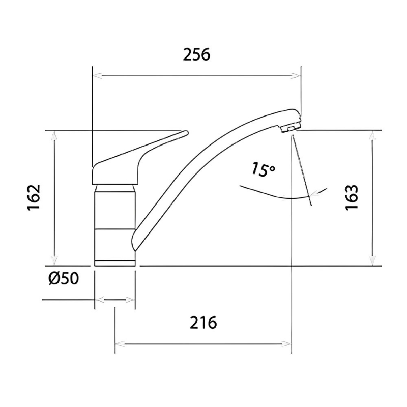 JTP Topmix Mono Kitchen Sink Mixer Tap Swivel Spout - Chrome