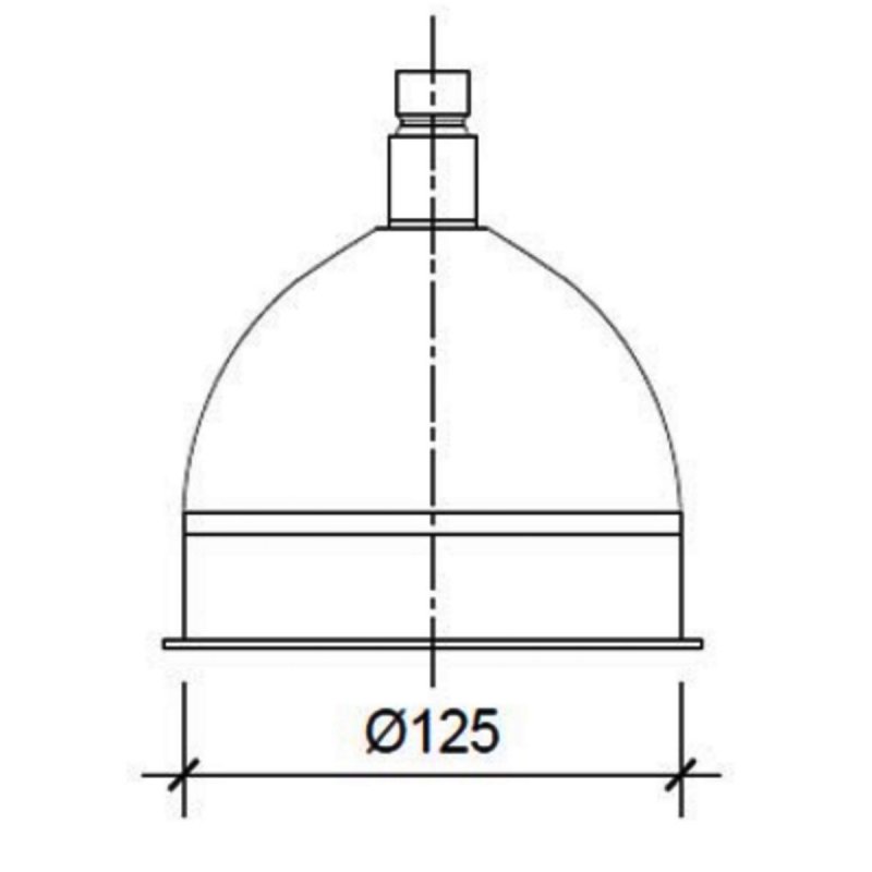 JTP Victorian Fixed Shower Head 125mm Diameter - Antique Brass