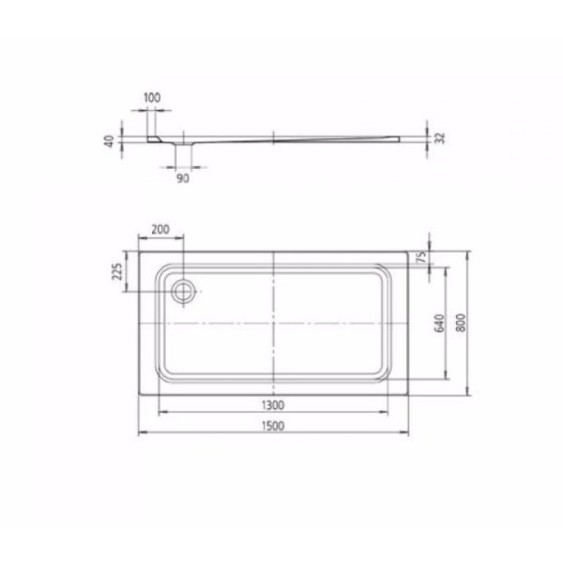 Kaldewei Superplan XXL Rectangular Steel Shower Tray 1500mm x 800mm - White