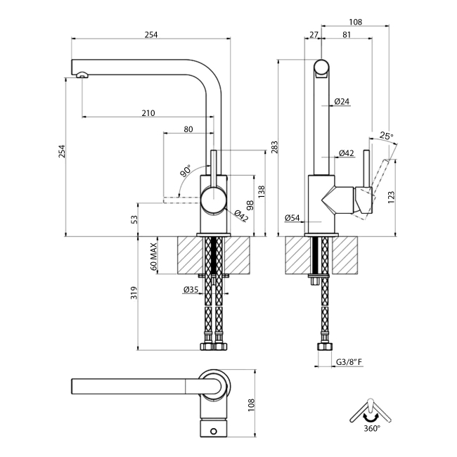 Leisure AquaPulse Single Lever Kitchen Sink Mixer Tap - Chrome