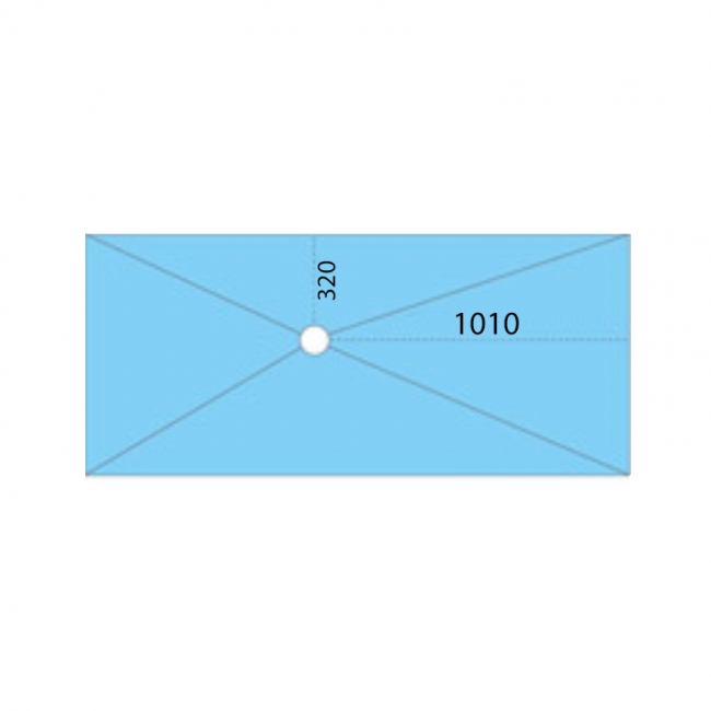 Maxxus Hydromat Wet Room Former Kit 1800mm x 800mm 5sqm Membrane  | Dimension Image
