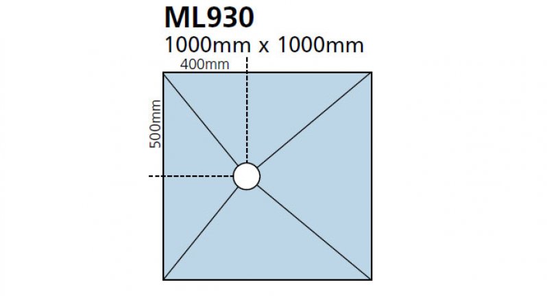 Maxxus Wet Room Former Kit 1000mm x 1000mm 7sqm Tanking Liquid