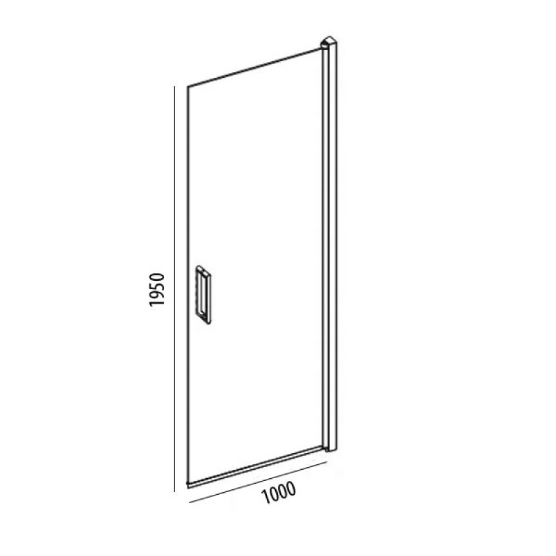 Merlyn 8 Series Frameless Pivot Shower Door 1000mm S8FPI100HB