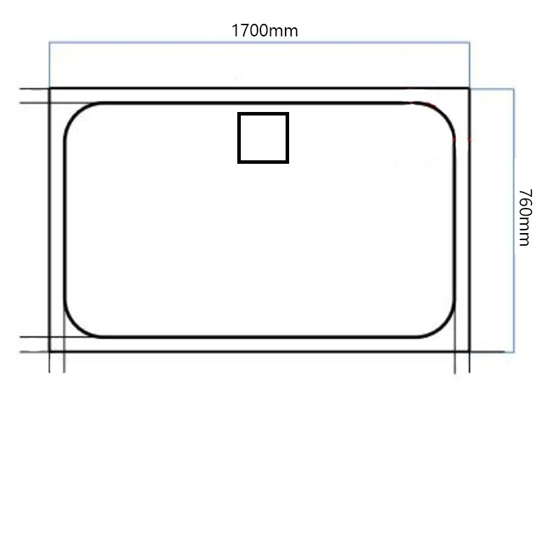 Merlyn Level25 Rectangular Shower Tray 1700mm x 760mm (inc Waste)