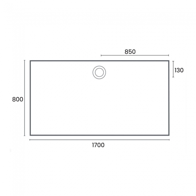 Merlyn Touchstone Rectangular Shower Tray 1700mm x 800mm