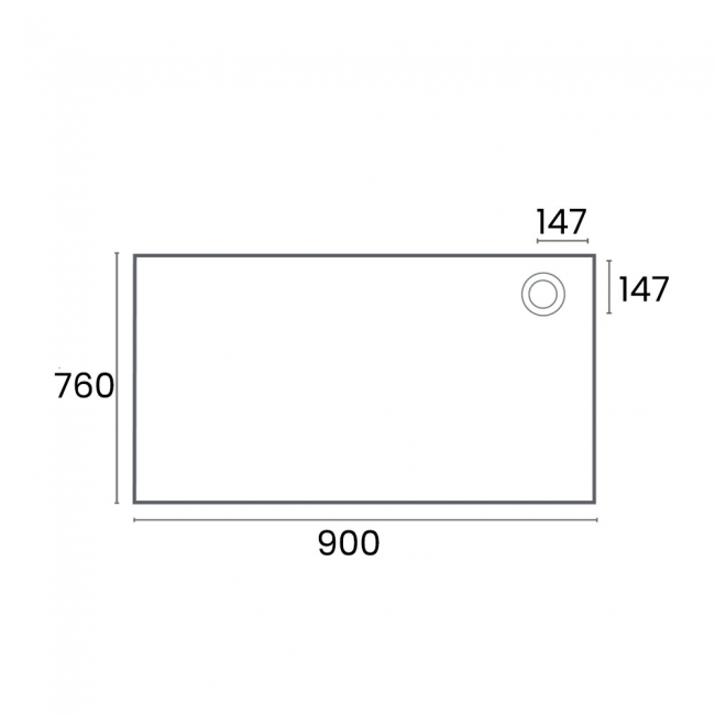 Merlyn Upstand Rectangular Shower Tray 900mm x 760mm