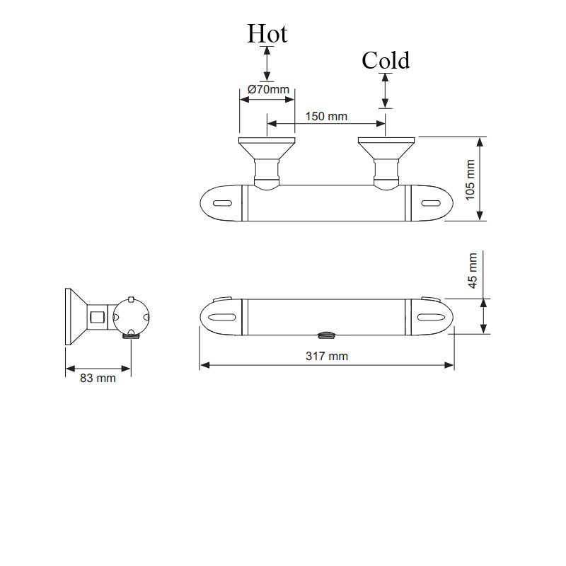 Mira Coda Pro Thermostatic Bar Shower Valve Chrome