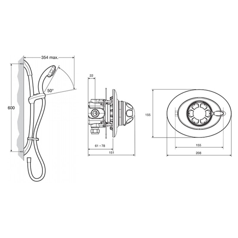 Mira Excel Concealed Shower 1.1518.303 1 Outlet Chrome