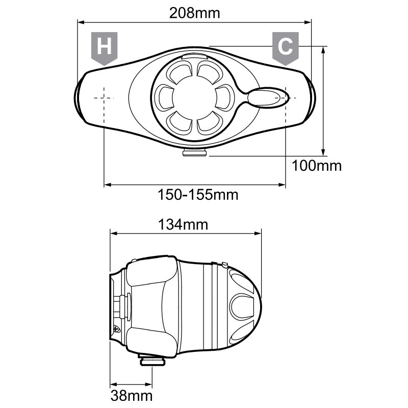 Mira Excel Shower Valve 1.1518.309 Exposed Chrome
