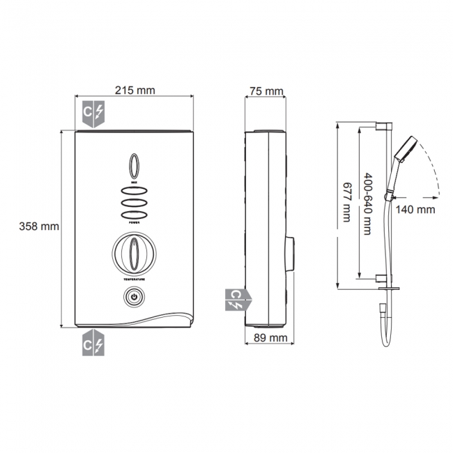 Mira Sport Max 10.8kw Electric Shower with Airboost - White/Chrome