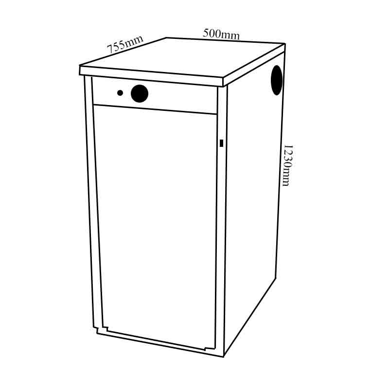 Mistral CKUT7 Condensing Kitchen Utility Regular Oil Boiler Internal 58-70 kw