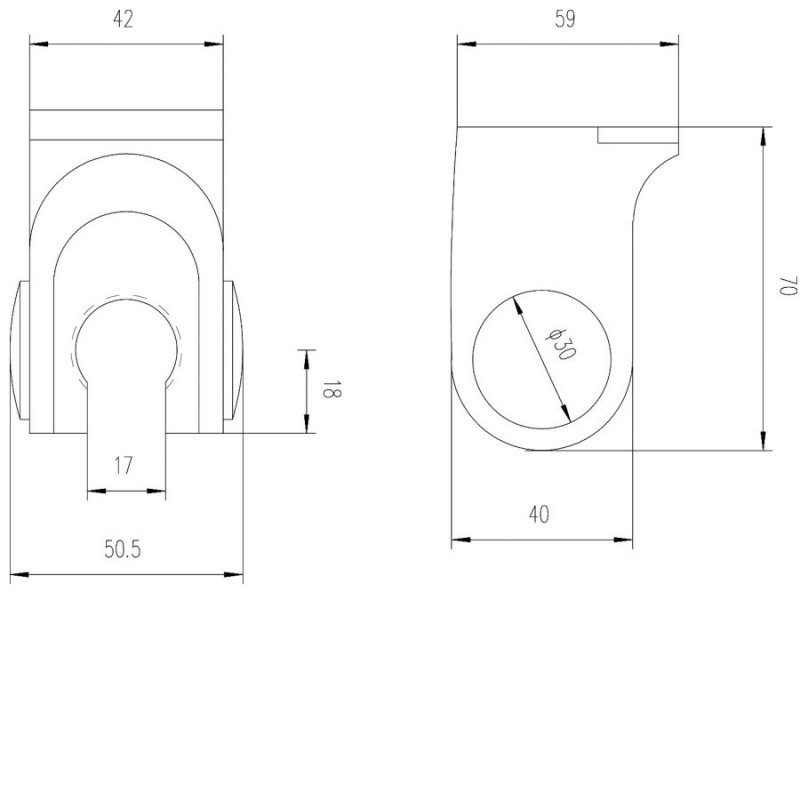 Nuie Wall Bracket - Chrome