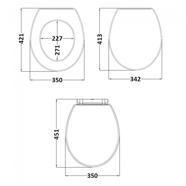 Nuie Classique Soft Close Wooden Toilet Seat - Satin Green
