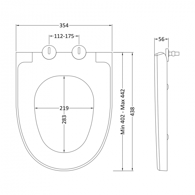 Nuie Maya D-Shape Soft Close Seat - White