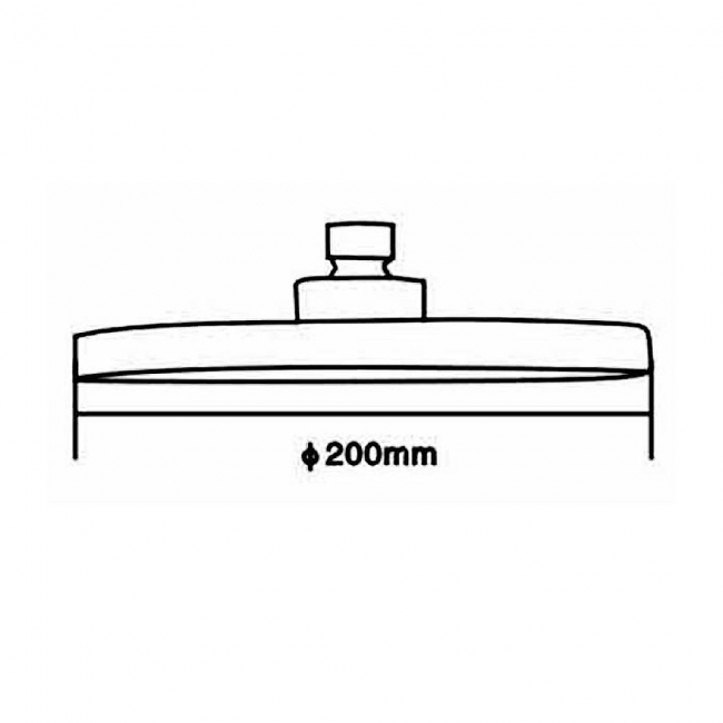 Nuie Round Fixed Shower Head 200mm Diameter - Chrome