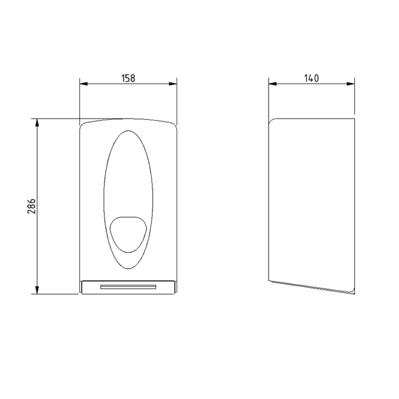 Nymas Nyma PRO Plastic Toilet Tissue Dispenser - White