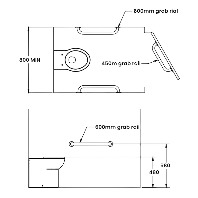 NYMAS Doc M Pack AMBBTWC/DG Bathroom Dark Grey