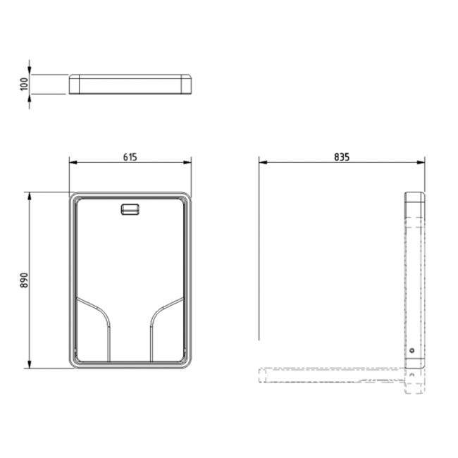 Nymas NymaCARE Premium Vertical Baby Changing Unit - White