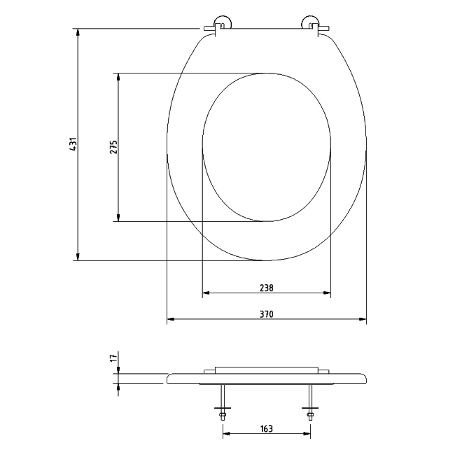 Nymas NymaPRO Toilet Seat Ring Only with Side Transfer Buffers - Dark Blue