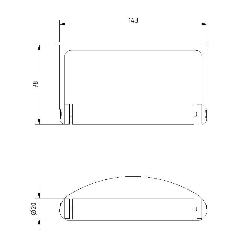 Nymas NymaSTYLE Lockable Wooden Toilet Roll Holder - Polished Chrome