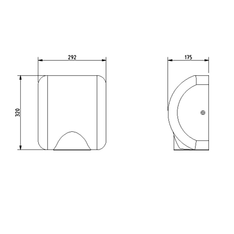 Nymas NymaSTYLE Stainless Steel Rapid Warm Air Hand Dryer - Satin