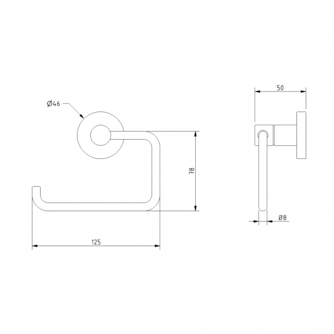 Nymas NymaSTYLE Brass Hinged Toilet Roll Holder - Polished Chrome