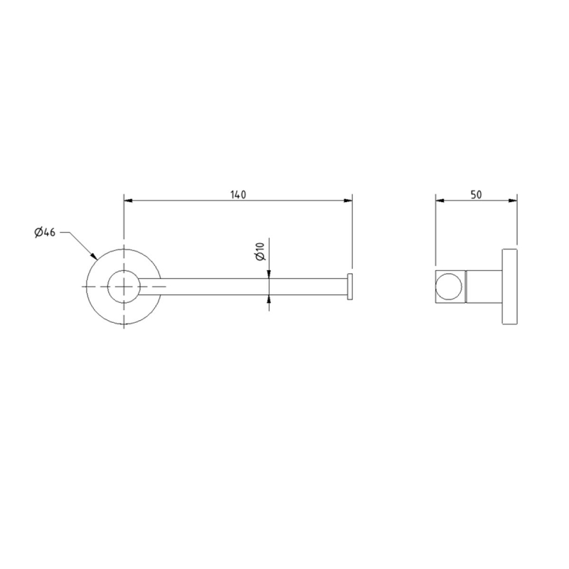 Nymas NymaSTYLE Brass Toilet Roll Holder - Polished Chrome