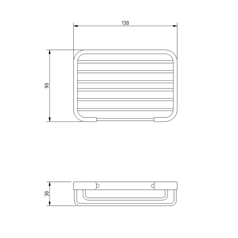 Nymas NymaSTYLE Brass Shower Basket - Polished Chrome