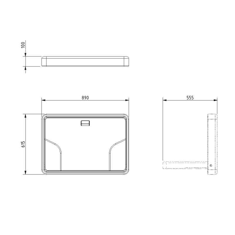 Nymas NymaCARE Premium Horizontal Baby Changing Unit - White