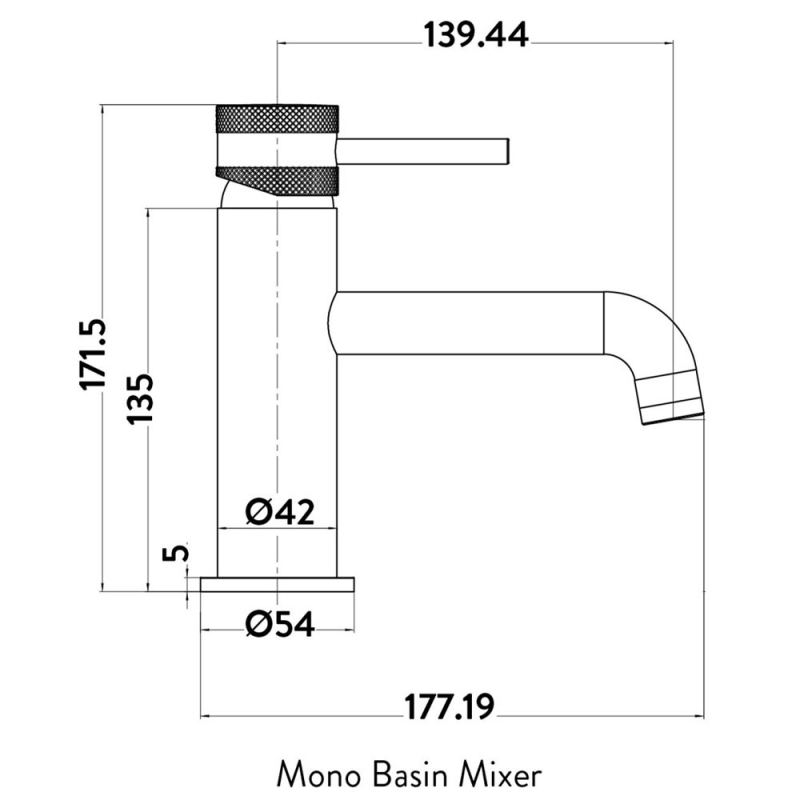 Orbit Core Mono Basin Mixer Tap - Chrome