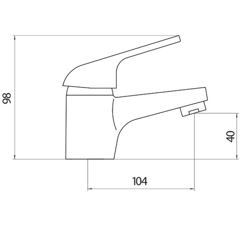 Orbit Entry Mono Basin Mixer Tap with Push Button Waste 35mm - Chrome