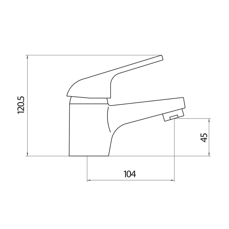 Orbit Entry Mono Basin Mixer Tap with Push Button Waste 40mm - Chrome