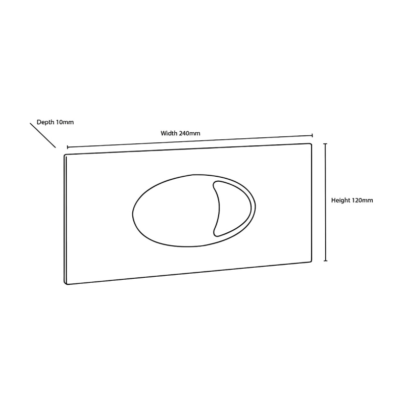Orbit Large Dual Flush Plate and Access Panel - Matt Black