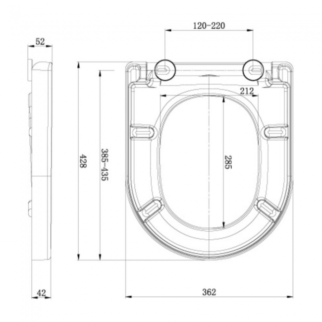 Orbit Luxury Wrap Over Heavyweight Quick Release Soft Close Toilet Seat and Cover with Top Fix - White