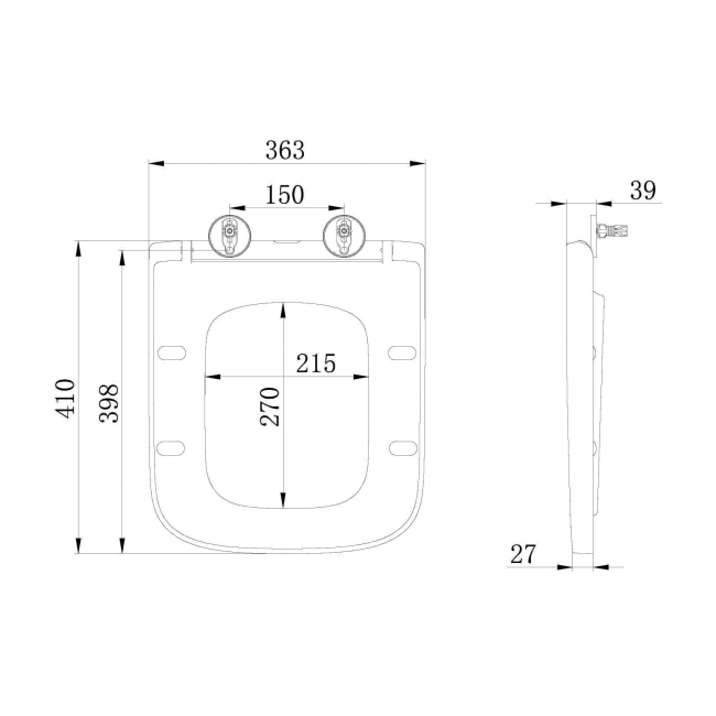Orbit Luxury Heavyweight Quick Release Soft Close Toilet Seat and Cover with Top Fix - White