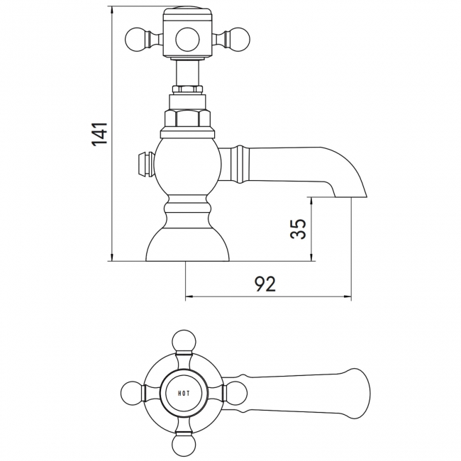 Orbit Harrogate Basin Taps Pair - Chrome