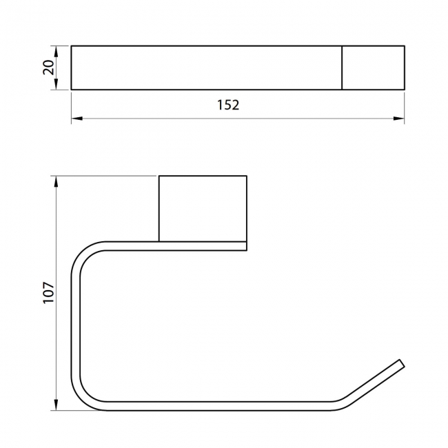 Orbit Roma Paper Holder - Brushed Brass