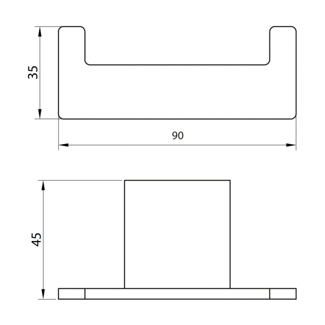 Orbit Roma Robe Hook - Brushed Brass