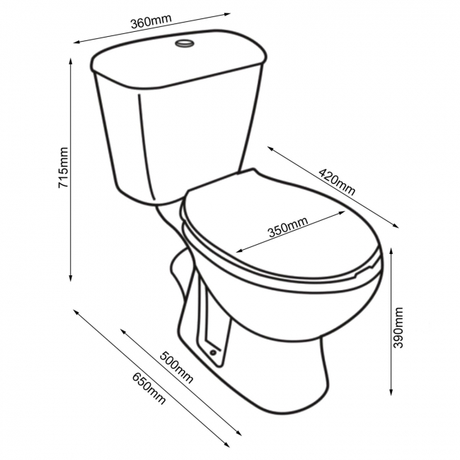 Orbit Pronto Toilet COMPLETETOILET Close Coupled White