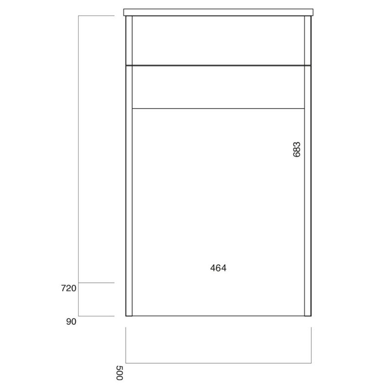 Orbit Supreme Back to Wall WC Toilet Unit 500mm Wide - Gloss White