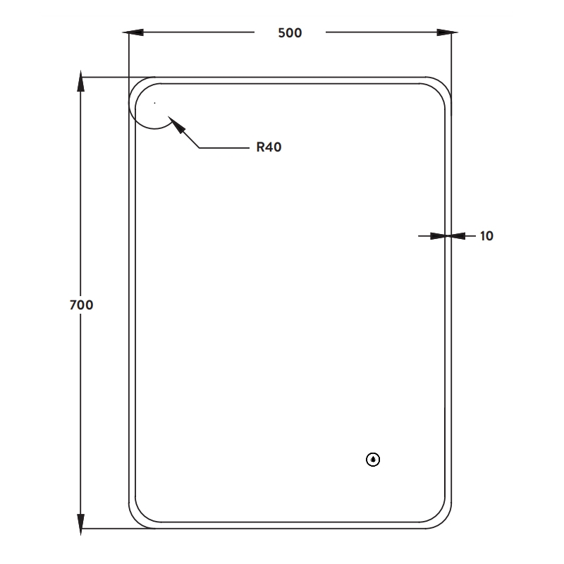 Orbit Vivid LED Bathroom Mirror 700mm H x 500mm W