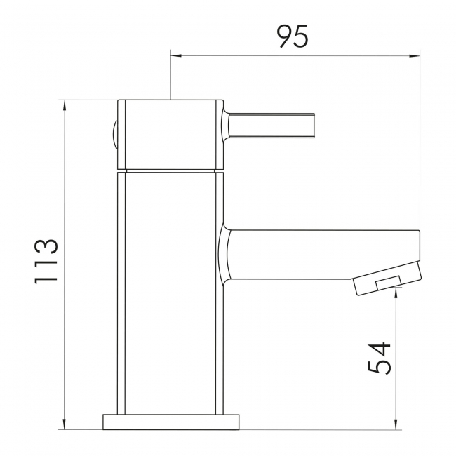 Orbit Zero Basin Mixer ZERO011 Deck Mounted Chrome