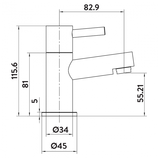 Orbit Zico Lever Basin Taps Pair - Chrome