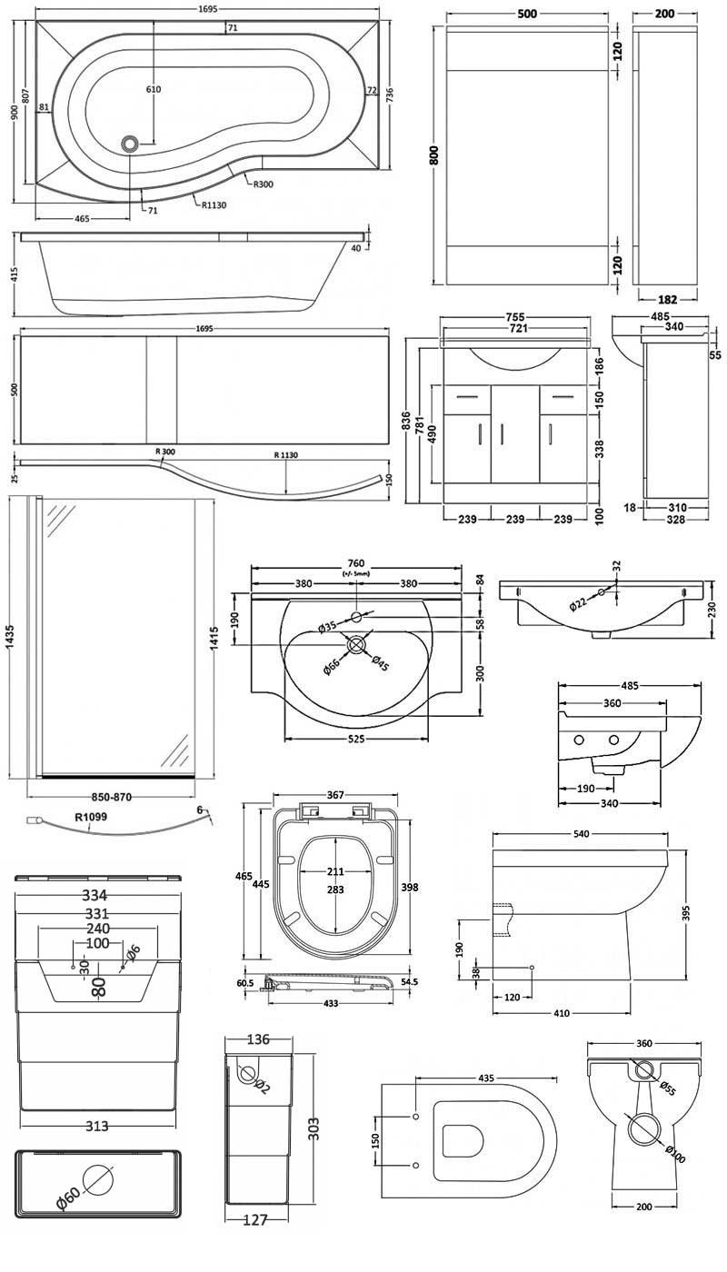 Melbourne Complete Bathroom Suite | OBPACK157 | Modern